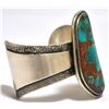 Image 2 : Old Pawn Navajo Mountain Turquoise Sterling Silver Cuff Bracelet - Derrick Gordon