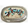 Image 1 : Old Pawn Multi-Stone Rainbow Kachina Sterling Silver Buckle