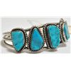 Image 2 : Old Pawn Turquoise Sterling Silver Cuff Bracelet