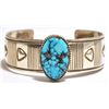 Image 1 : Old Pawn Navajo Ithaca Peak Turquoise Sterling Silver Cuff Bracelet - Jay Livingston