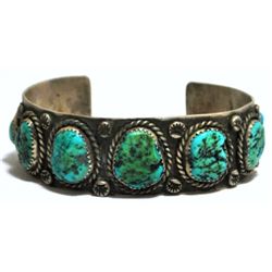 Old Pawn Turquoise Sterling Silver Cuff Bracelet
