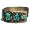 Image 3 : Old Pawn Turquoise Sterling Silver Cuff Bracelet