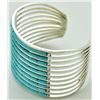 Image 2 : Zuni Turquoise Sterling Silver Cuff Bracelet - Anselm Wallace