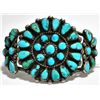 Image 1 : Old Pawn Turquoise Needlepoint Sterling Silver Cuff Bracelet - EKY