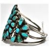 Image 3 : Old Pawn Turquoise Needlepoint Sterling Silver Cuff Bracelet - EKY