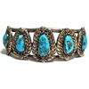 Image 1 : Old Pawn Turquoise Sterling Silver Cuff Bracelet - DO