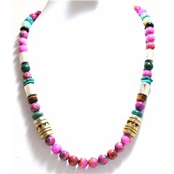 Navajo Sugilite Necklace with 12k Gold Fill & Sterling Silver - Tommy Singer