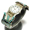 Image 1 : Old Pawn Turquoise & Mother of Pearl Sterling Silver Men's Watch - VM Dishta