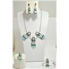 Image 1 : Old Pawn Multi-Stone Maiden Sterling Silver 4-Piece Set - J. Waseta