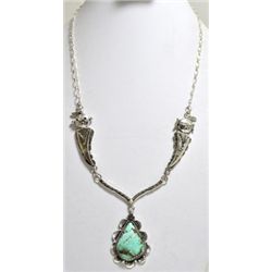 Old Dead Pawn Timberline Turquoise Mudhead Sterling Silver Necklace - STSO