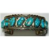Image 1 : Old Pawn Turquoise Sterling Silver Cuff Bracelet - R.T.B.