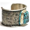 Image 2 : Old Pawn #8 Number Eight Turquoise Sterling Silver Cuff Bracelet - Francis