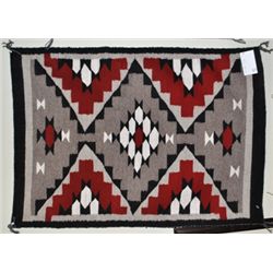 Navajo Red & White Rug - Meda Nez