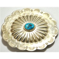 Old Pawn Turquoise Sterling Silver Buckle