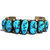 Image 1 : Old Pawn Turquoise Sterling Silver Cuff Bracelet - E. Gruber