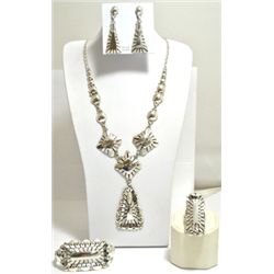 Navajo Sterling Silver 4-Piece Set - Clem Nalwood