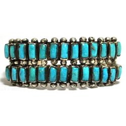 Old Pawn Turquoise Sterling Silver Cuff Bracelet