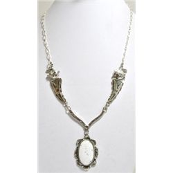 Old Dead Pawn White Buffalo Mudhead Sterling Silver Necklace - STSO