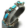 Image 1 : Old Pawn Zuni Turquoise Sterling Silver Link Bracelet - W Quam