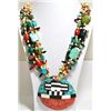 Image 1 : Old Pawn Santo Domingo Multi-Stone Shell Necklace