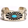 Image 1 : Navajo Turquoise Sterling Silver Cuff Bracelet - RB