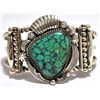 Image 1 : Old Pawn Spider Web Turquoise Sterling Silver Cuff Bracelet - HS