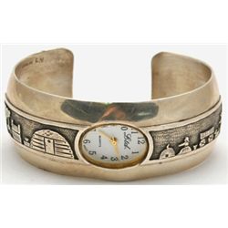 Old Pawn Sterling Silver Storyteller Women's Watch - L.N.