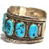 Image 3 : Old Pawn Turquoise Sterling Silver Cuff Bracelet