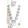Image 1 : Zuni Multi-Stone Sun Face Inlay Sterling Silver 4-Piece Set - Abel Soseeah