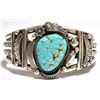 Image 1 : Old Pawn Spider Web #8 Turquoise Sterling Silver Cuff Bracelet - HS
