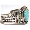 Image 2 : Old Pawn Spider Web #8 Turquoise Sterling Silver Cuff Bracelet - HS