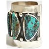 Image 3 : Old Pawn Blue Diamond Turquoise Sterling Silver Cuff Bracelet - CB