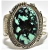 Image 1 : Old Pawn Navajo Mysterious Turquoise Sterling Silver Cuff Bracelet - Wes Craig