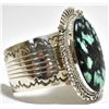 Image 2 : Old Pawn Navajo Mysterious Turquoise Sterling Silver Cuff Bracelet - Wes Craig