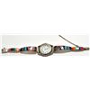 Image 4 : Old Dead Pawn Multi-Stone Inlay Sterling Silver Link Bracelet Women's Watch - Calvin Begay
