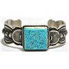 Image 1 : Old Pawn Navajo Spider Web Kingman Turquoise Sterling Silver Cuff Bracelet - Darrell Cadman