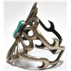 Image 2 : Old Pawn Turquoise Sterling Silver Cuff Bracelet - AB