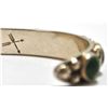 Image 4 : Old Pawn Green Turquoise Sterling Silver Cuff Bracelet