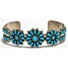 Image 1 : Old Pawn Zuni Turquoise Needlepoint Sterling Silver Cuff Bracelet - Irene Paylusi