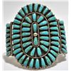 Image 1 : Old Pawn Turquoise Needlepoint Sterling Silver Cuff Bracelet