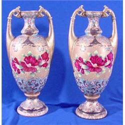 Lot 004_: Pair of Tall Japanese Porcelain Vases, Ca. 1870