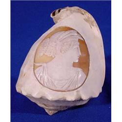 Lot 011_: Cameo Relief Portrait on Shell, Ca. 1890