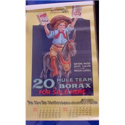 Lot 056_: 20 Mule Team Borax Calendar, 1972