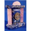 Image 1 : Lot 060_: Lapis & Rose Quartz Clock, Ca. 1915