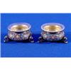 Lot 061_: Enameled Silver Salt Dips, Ca. 1900