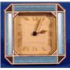 Lot 070_: Enameled Silver Swiss Travel Clock, Ca. 1915