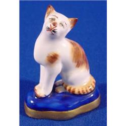 Lot 086_: Painted Porcelain Cat