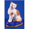 Image 1 : Lot 086_: Painted Porcelain Cat