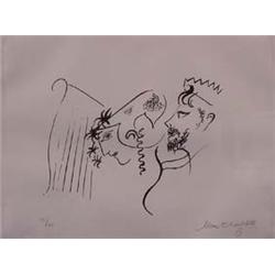 Lot 104_: "Chagall" Signed Litho - Biblical Scene