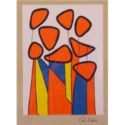 Lot 105_:  Calder  Signed Litho - Squash Blossom